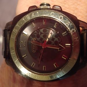 Black Coach Boyfriend Style Watch